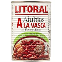 Los mejores  - LITORAL Alubias a la Vasca - Plato Preparado de Alubias a la Vasca Sin Gluten - 430g